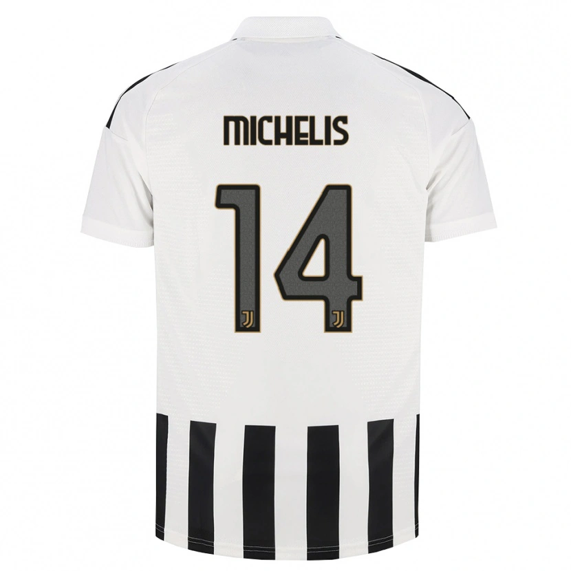 Danxen Dětské Mattia Michelis #14 Černá Bílá Hnědá Domů Hráčské Dresy 2026/27 Dres