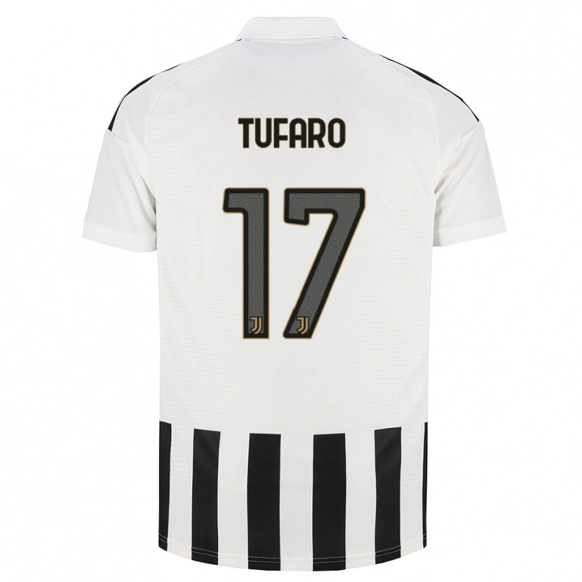 Danxen Dětské Gabriele Tufaro #17 Černá Bílá Hnědá Domů Hráčské Dresy 2026/27 Dres