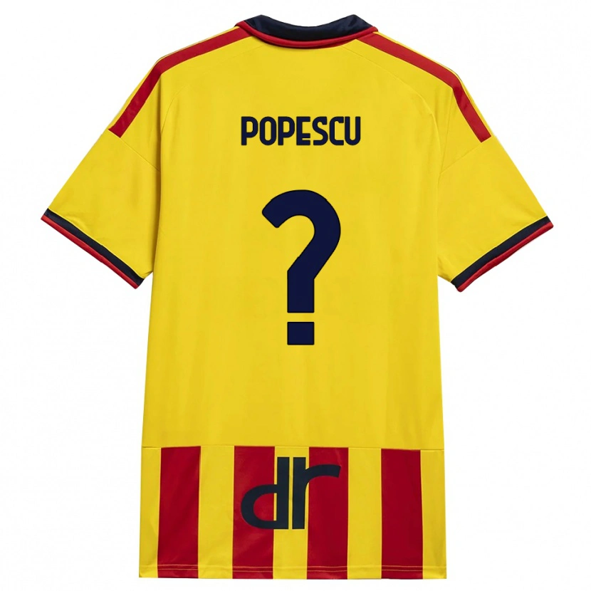 Danxen Dětské Marco Popescu #0 Žlutá Červená Domů Hráčské Dresy 2026/27 Dres