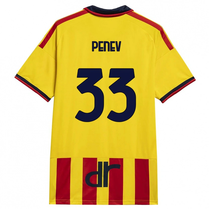 Danxen Dětské Plamen Penev #33 Žlutá Červená Domů Hráčské Dresy 2026/27 Dres