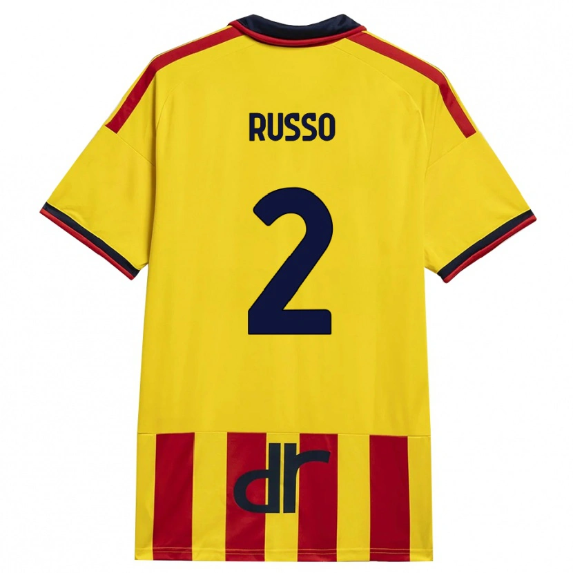 Danxen Dětské Luca Russo #2 Žlutá Červená Domů Hráčské Dresy 2026/27 Dres