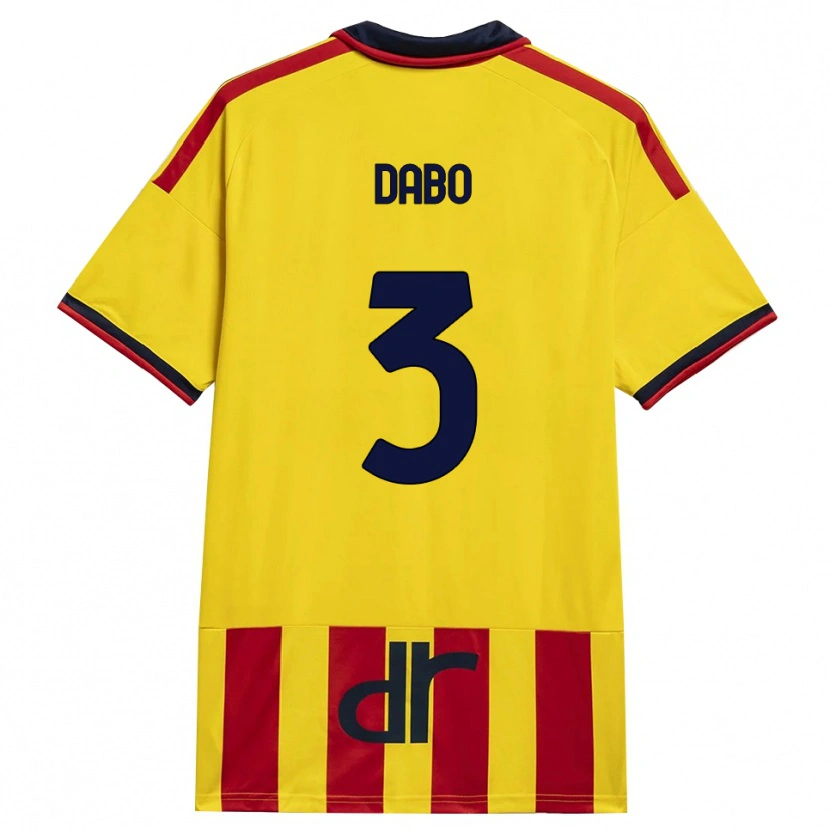 Danxen Dětské Ismael Dabo #3 Žlutá Červená Domů Hráčské Dresy 2026/27 Dres