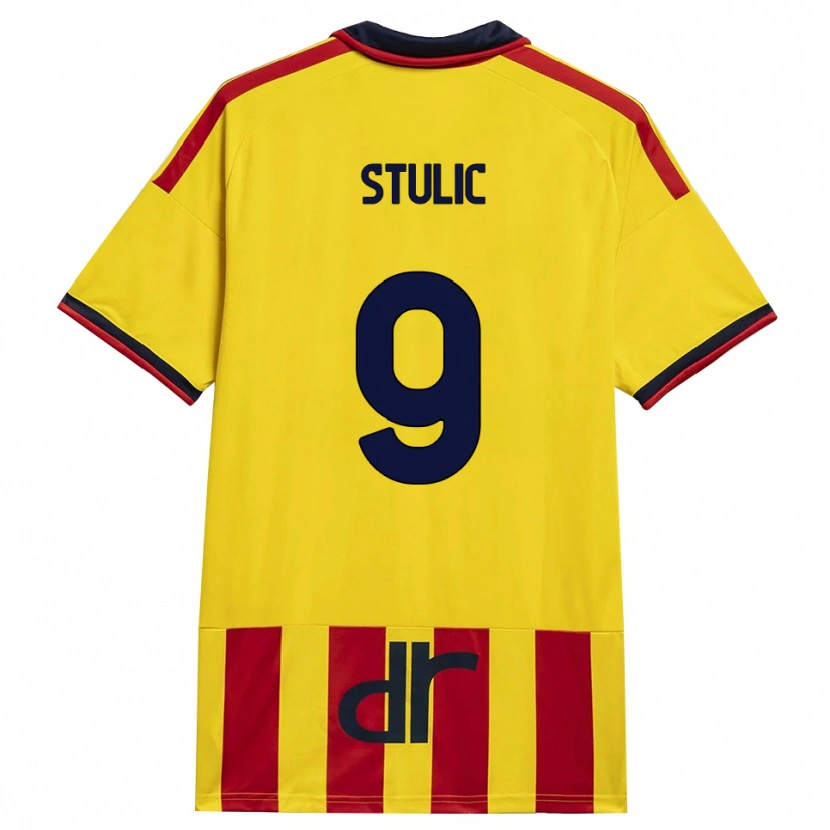 Danxen Dětské Nikola Stulic #9 Žlutá Červená Domů Hráčské Dresy 2026/27 Dres