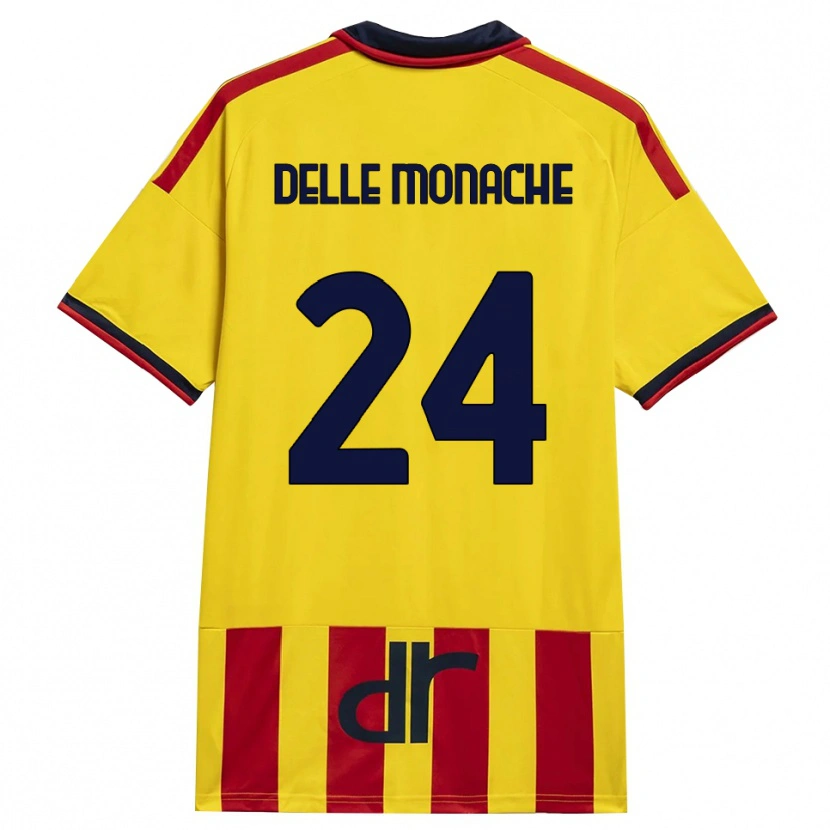 Danxen Dětské Marco Delle Monache #24 Žlutá Červená Domů Hráčské Dresy 2026/27 Dres