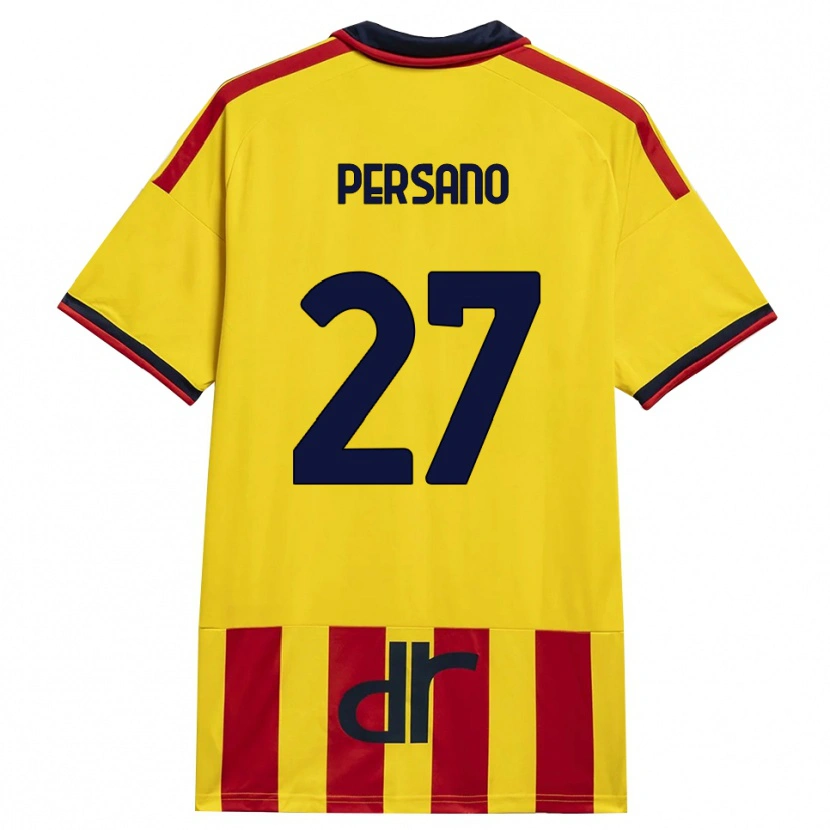 Danxen Dětské Emanuele Persano #27 Žlutá Červená Domů Hráčské Dresy 2026/27 Dres