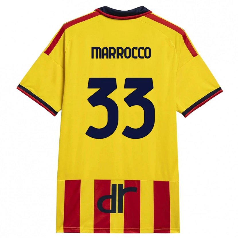 Danxen Dětské Iacopo Marrocco #33 Žlutá Červená Domů Hráčské Dresy 2026/27 Dres