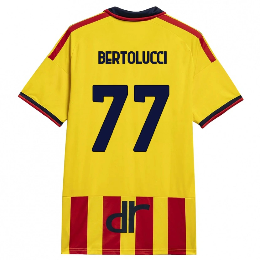Danxen Dětské Sandro Bertolucci #77 Žlutá Červená Domů Hráčské Dresy 2026/27 Dres