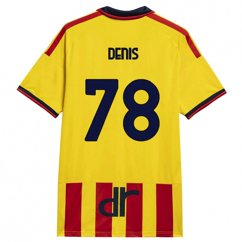 Danxen Dětské Max Denis #78 Žlutá Červená Domů Hráčské Dresy 2026/27 Dres