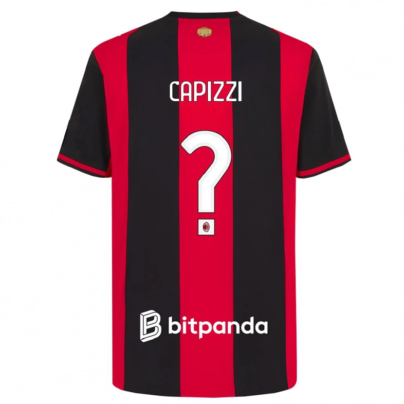 Danxen Dětské Edoardo Capizzi #0 Červená Černá Bílá Domů Hráčské Dresy 2026/27 Dres