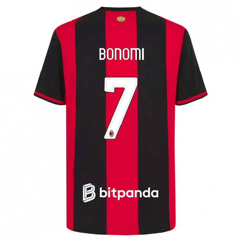 Danxen Dětské Alessandro Bonomi #7 Červená Černá Bílá Domů Hráčské Dresy 2026/27 Dres