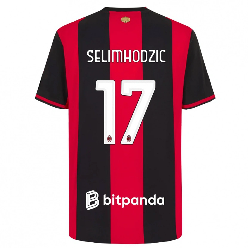 Danxen Dětské Noa Selimhodzic #17 Červená Černá Bílá Domů Hráčské Dresy 2026/27 Dres