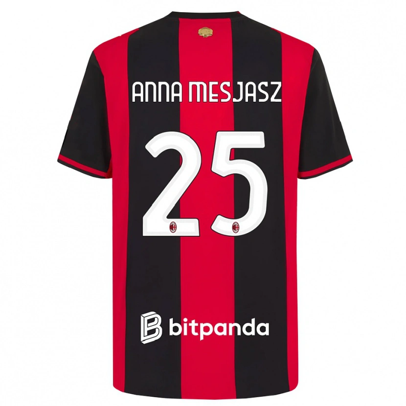 Danxen Dětské Małgorzata Anna Mesjasz #25 Červená Černá Bílá Domů Hráčské Dresy 2026/27 Dres