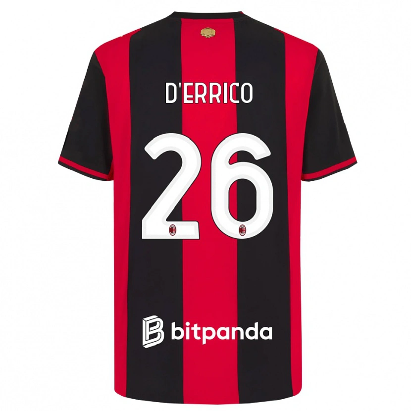 Danxen Dětské Leonardo D'errico #26 Červená Černá Bílá Domů Hráčské Dresy 2026/27 Dres