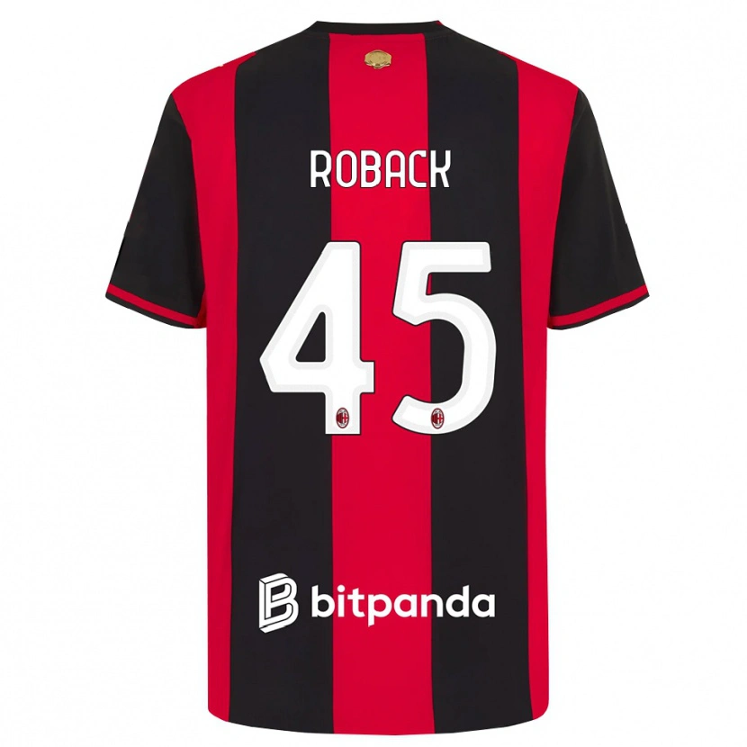Danxen Dětské Emil Roback #45 Červená Černá Bílá Domů Hráčské Dresy 2026/27 Dres