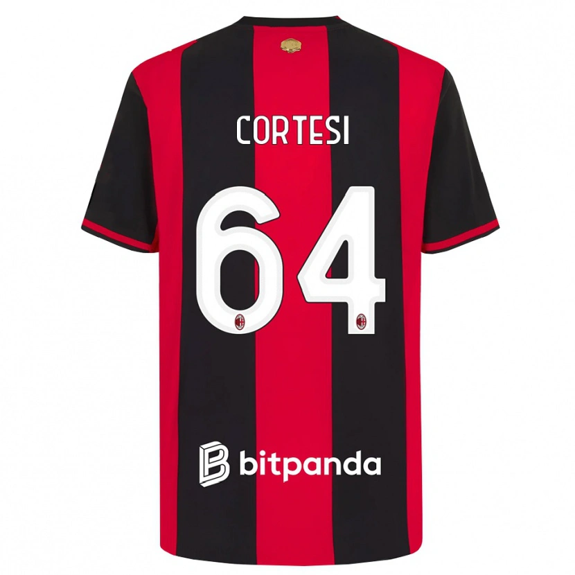 Danxen Dětské Selena Cortesi #64 Červená Černá Bílá Domů Hráčské Dresy 2026/27 Dres