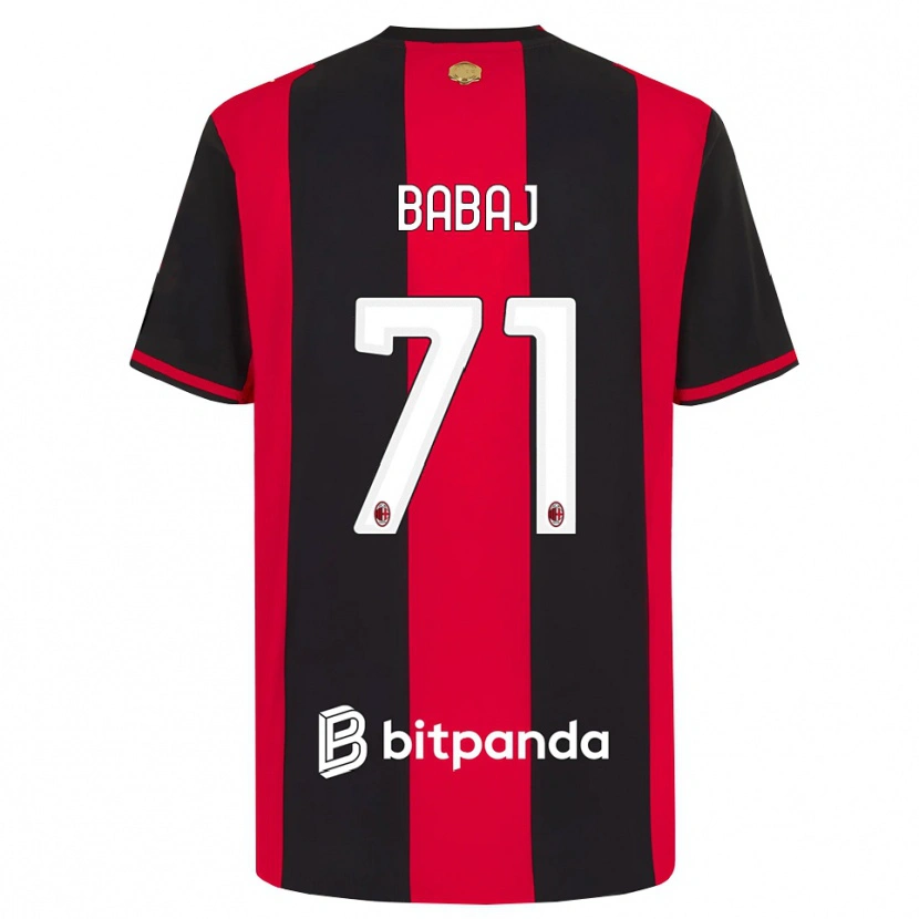 Danxen Dětské Aron Babaj #71 Červená Černá Bílá Domů Hráčské Dresy 2026/27 Dres