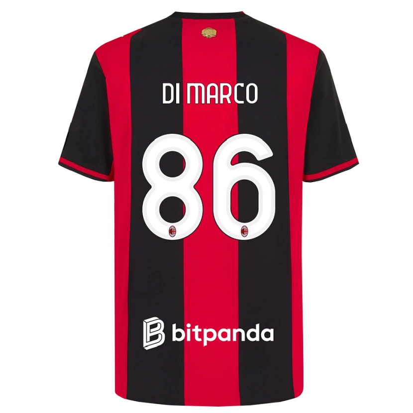 Danxen Dětské Luca Di Marco #86 Červená Černá Bílá Domů Hráčské Dresy 2026/27 Dres