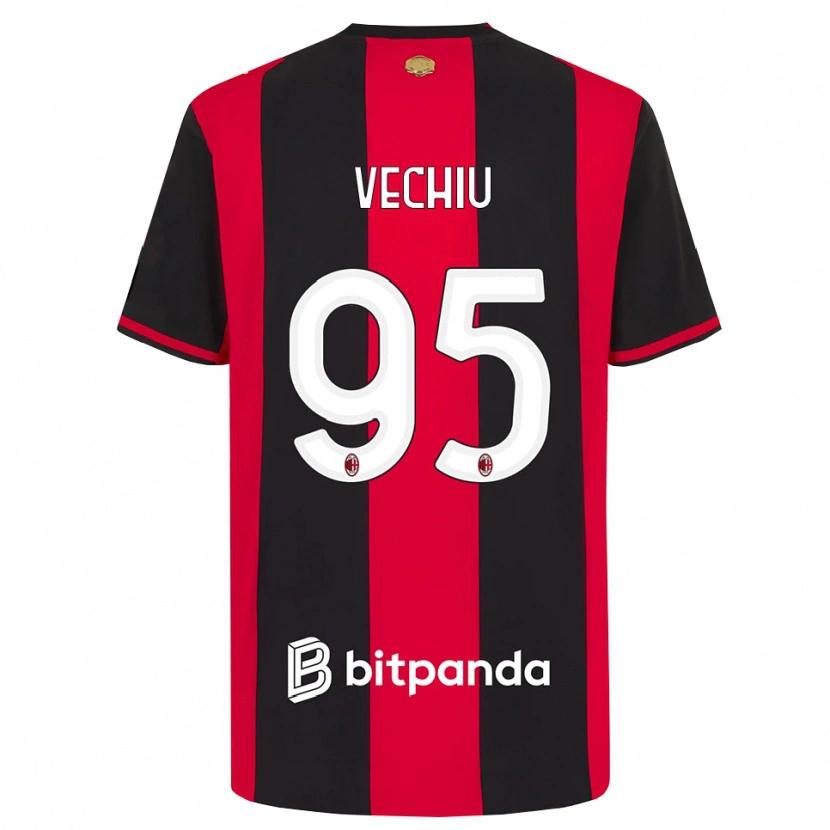 Danxen Dětské Christian Vechiu #95 Červená Černá Bílá Domů Hráčské Dresy 2026/27 Dres