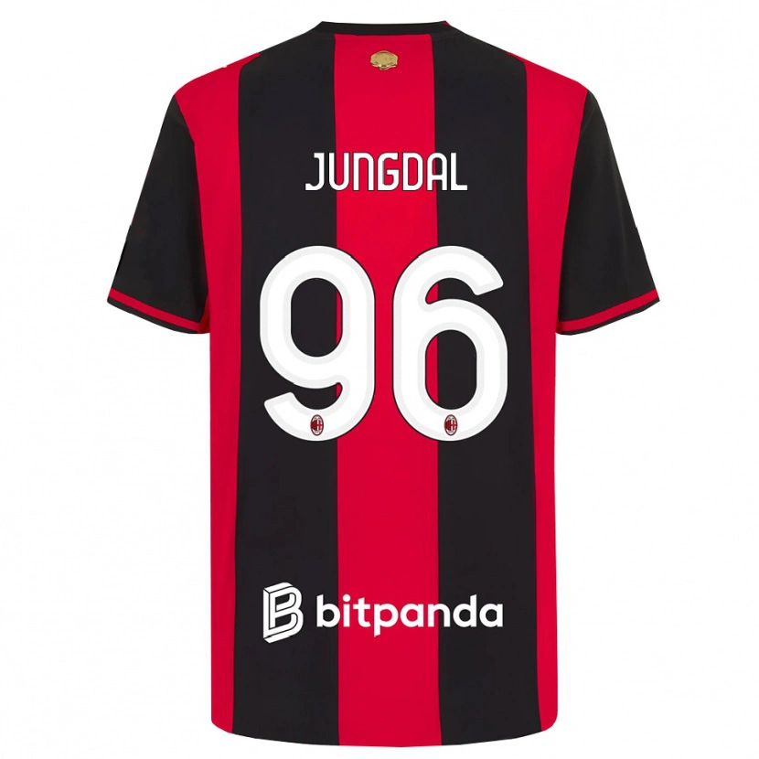 Danxen Dětské Andreas Jungdal #96 Červená Černá Bílá Domů Hráčské Dresy 2026/27 Dres