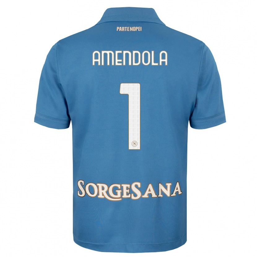 Danxen Dětské Antonio Amendola #1 Modrá Bílá S Nádechem Domů Hráčské Dresy 2026/27 Dres