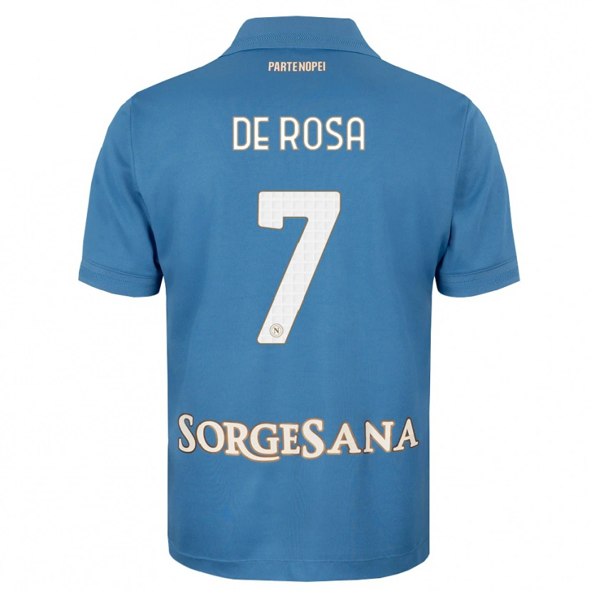 Danxen Dětské Vincenzo De Rosa #7 Modrá Bílá S Nádechem Domů Hráčské Dresy 2026/27 Dres
