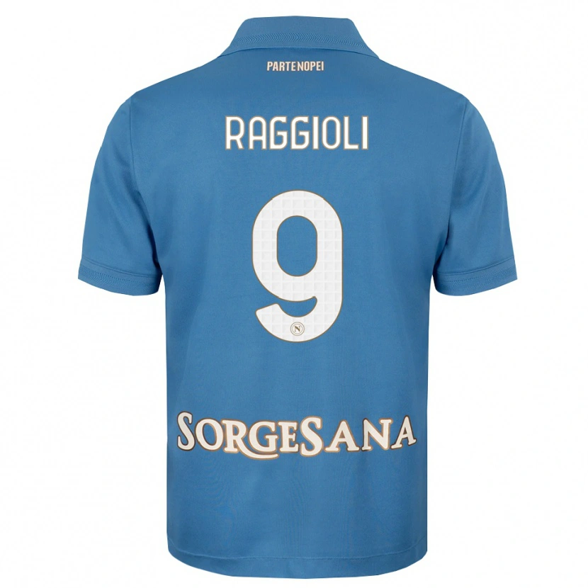 Danxen Dětské Christian Raggioli #9 Modrá Bílá S Nádechem Domů Hráčské Dresy 2026/27 Dres