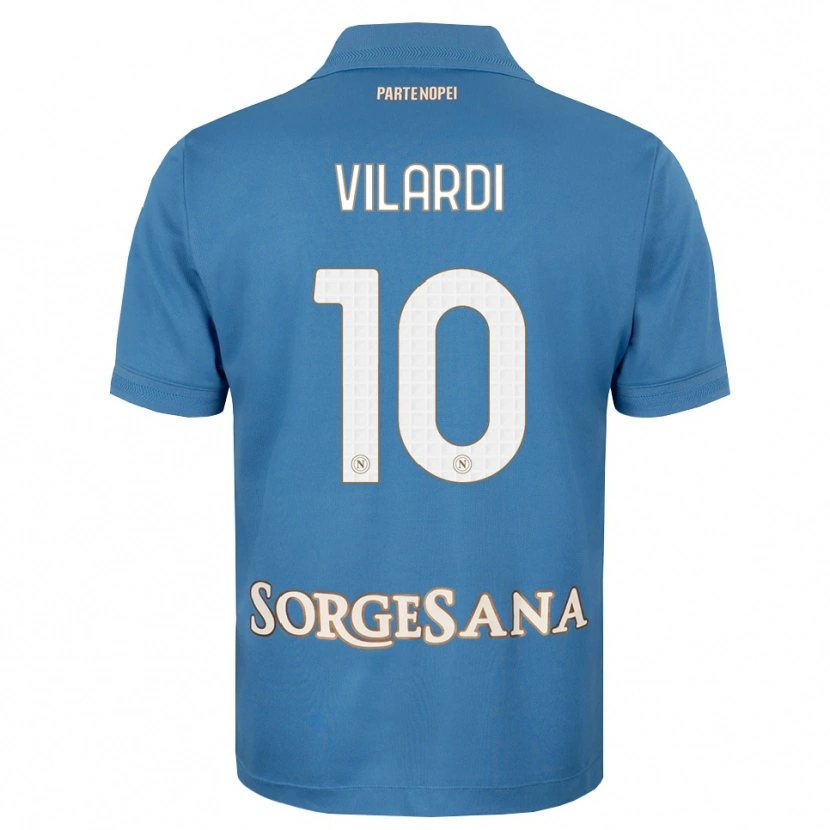 Danxen Dětské Mario Vilardi #10 Modrá Bílá S Nádechem Domů Hráčské Dresy 2026/27 Dres