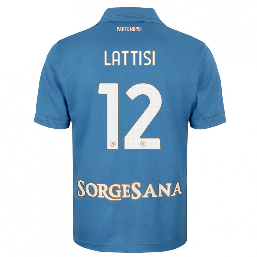 Danxen Dětské Francesco Lattisi #12 Modrá Bílá S Nádechem Domů Hráčské Dresy 2026/27 Dres