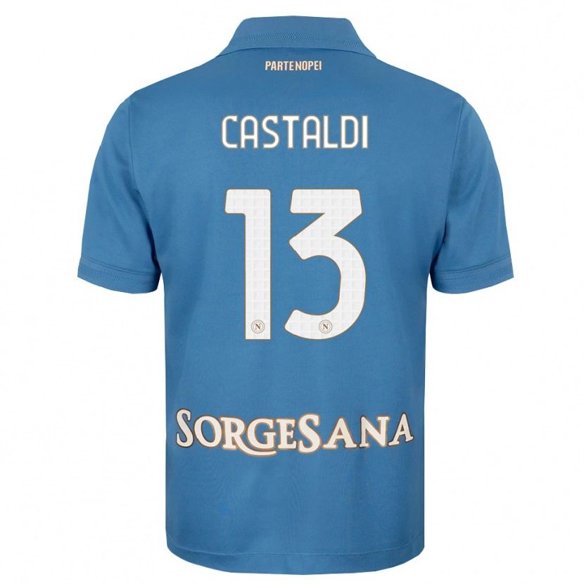 Danxen Dětské Ciro Castaldi #13 Modrá Bílá S Nádechem Domů Hráčské Dresy 2026/27 Dres