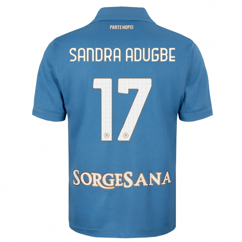 Danxen Dětské Olamide Sandra Adugbe #17 Modrá Bílá S Nádechem Domů Hráčské Dresy 2026/27 Dres