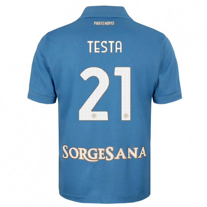 Danxen Dětské Vincenzo Testa #21 Modrá Bílá S Nádechem Domů Hráčské Dresy 2026/27 Dres