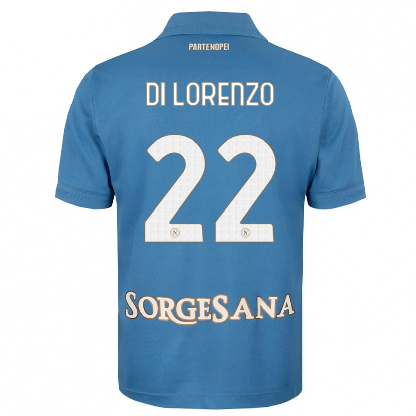 Danxen Dětské Giovanni Di Lorenzo #22 Modrá Bílá S Nádechem Domů Hráčské Dresy 2026/27 Dres