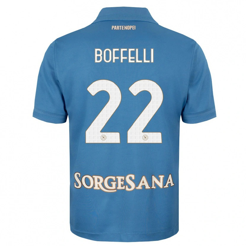 Danxen Dětské Valerio Boffelli #22 Modrá Bílá S Nádechem Domů Hráčské Dresy 2026/27 Dres