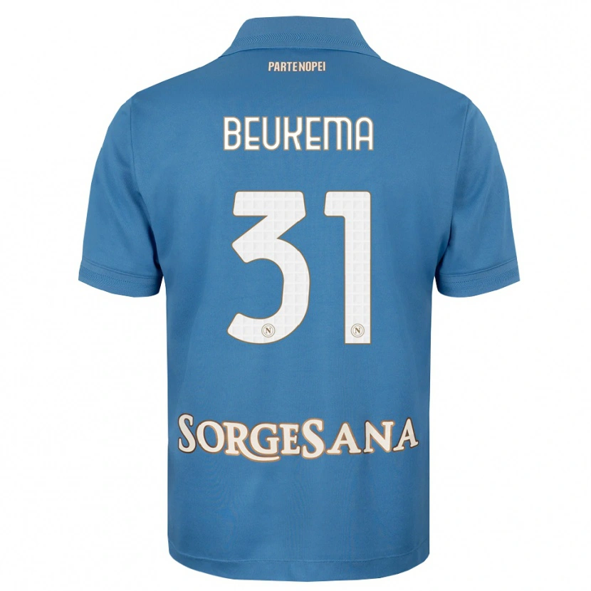 Danxen Dětské Sam Beukema #31 Modrá Bílá S Nádechem Domů Hráčské Dresy 2026/27 Dres