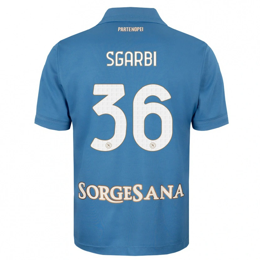 Danxen Dětské Lorenzo Sgarbi #36 Modrá Bílá S Nádechem Domů Hráčské Dresy 2026/27 Dres