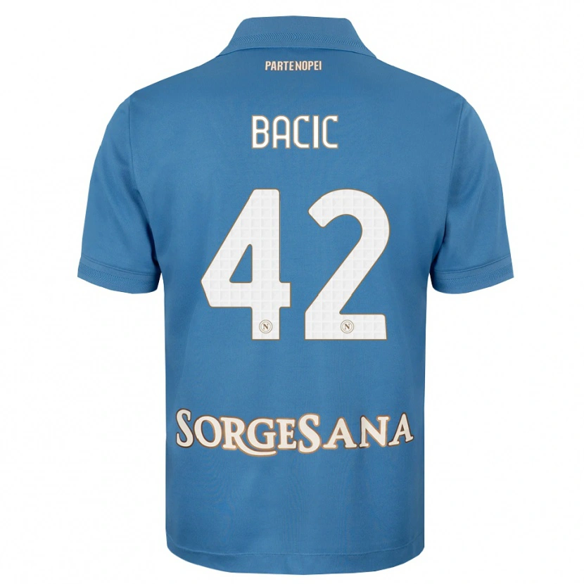 Danxen Dětské Doris Bačić #42 Modrá Bílá S Nádechem Domů Hráčské Dresy 2026/27 Dres