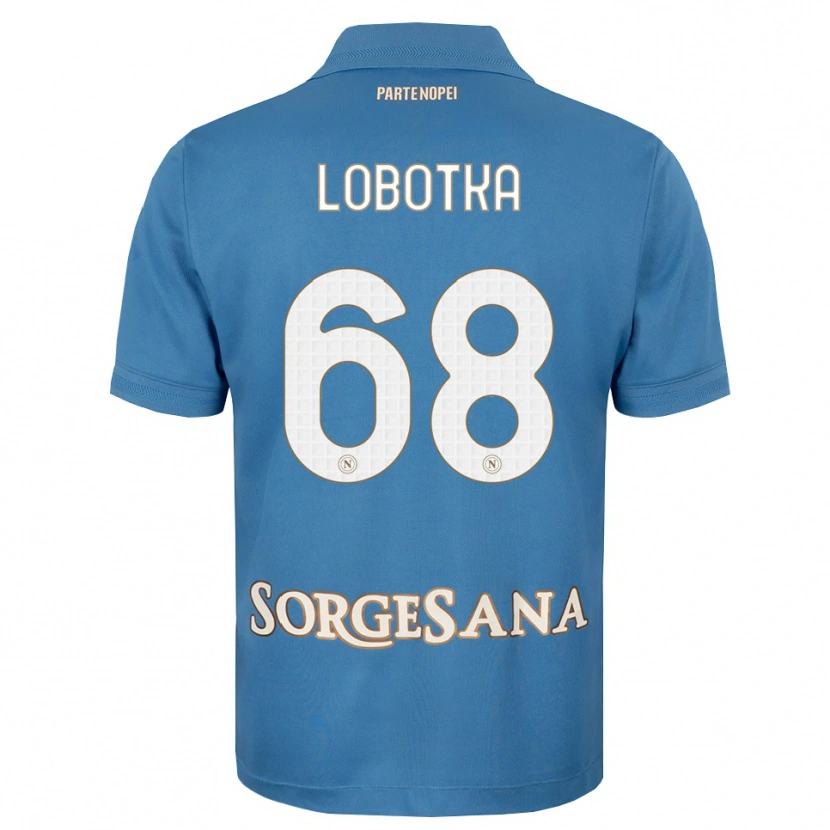 Danxen Dětské Stanislav Lobotka #68 Modrá Bílá S Nádechem Domů Hráčské Dresy 2026/27 Dres