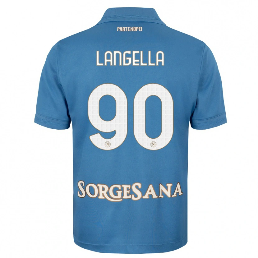 Danxen Dětské Gabriella Langella #90 Modrá Bílá S Nádechem Domů Hráčské Dresy 2026/27 Dres