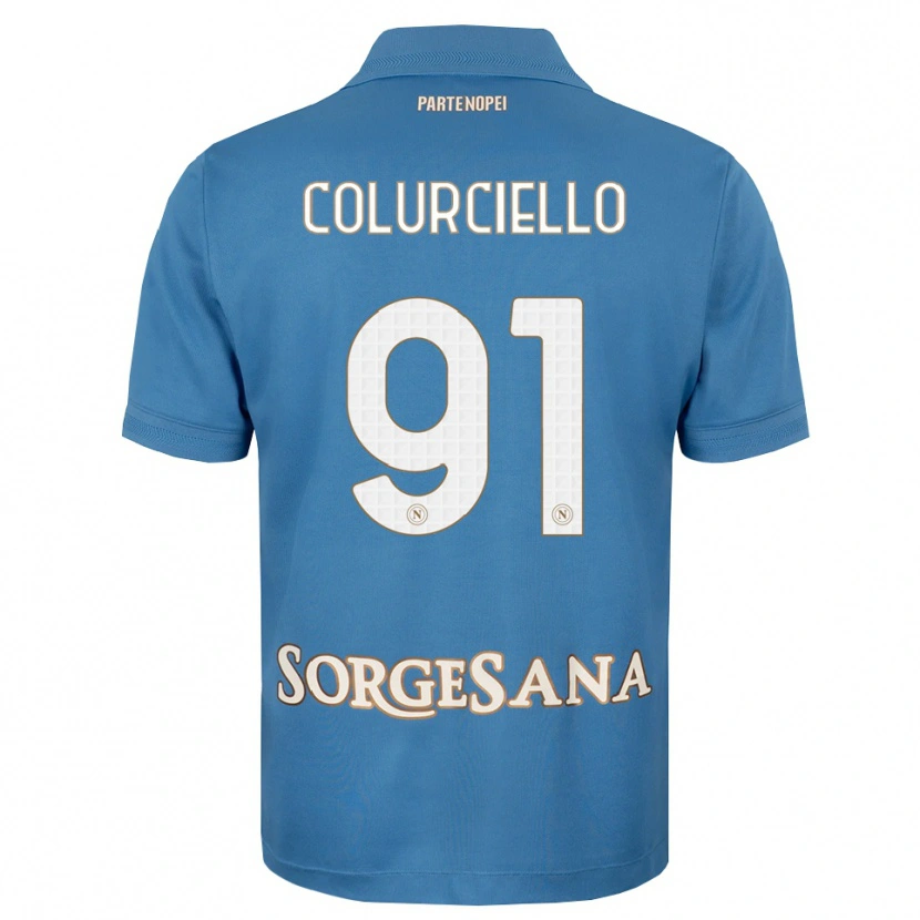 Danxen Dětské Cristian Colurciello #91 Modrá Bílá S Nádechem Domů Hráčské Dresy 2026/27 Dres