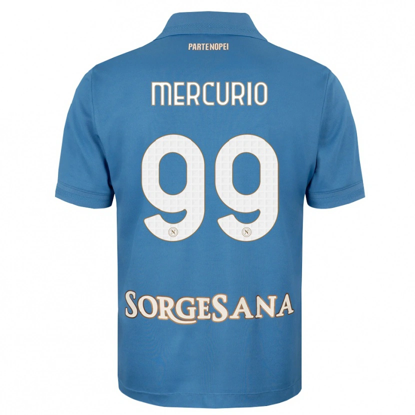 Danxen Dětské Giovanni Mercurio #99 Modrá Bílá S Nádechem Domů Hráčské Dresy 2026/27 Dres