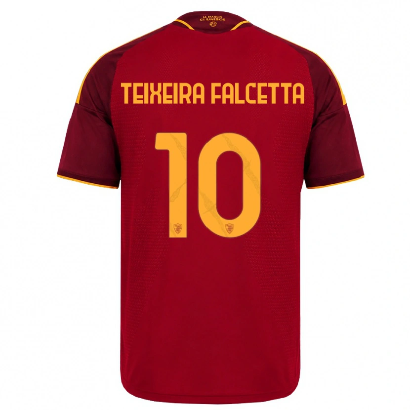 Danxen Dětské Pietro Teixeira Falcetta #10 Červená Zlatá Žlutá Domů Hráčské Dresy 2026/27 Dres