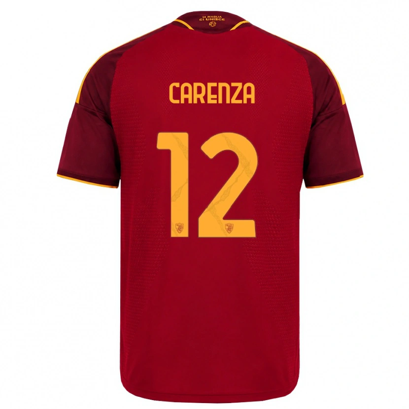 Danxen Dětské Dario Carenza #12 Červená Zlatá Žlutá Domů Hráčské Dresy 2026/27 Dres