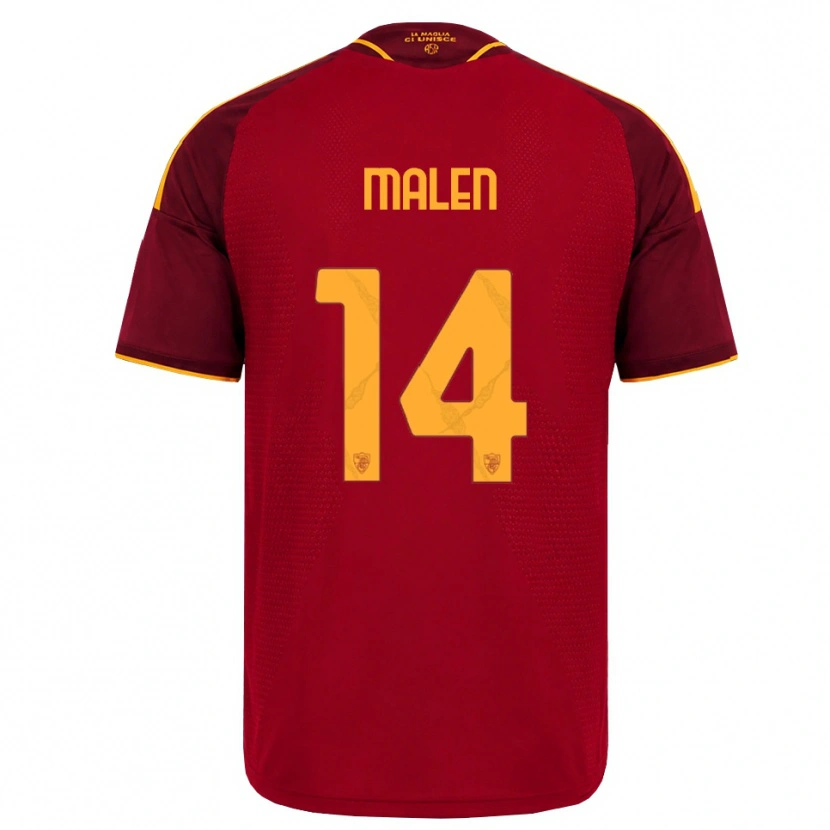 Danxen Dětské Donyell Malen #14 Červená Zlatá Žlutá Domů Hráčské Dresy 2026/27 Dres