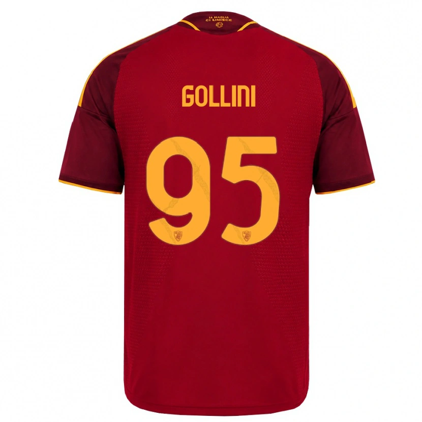 Danxen Dětské Pierluigi Gollini #95 Červená Zlatá Žlutá Domů Hráčské Dresy 2026/27 Dres