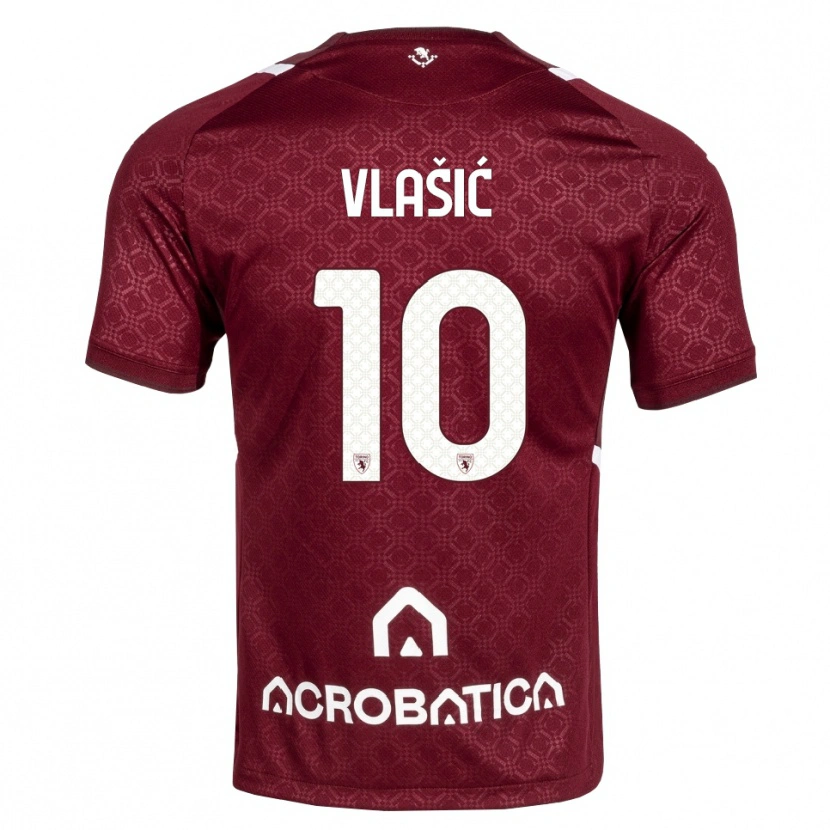Danxen Dětské Nikola Vlašić #10 Tmavě Červená Bílá Domů Hráčské Dresy 2026/27 Dres