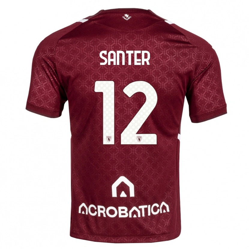Danxen Dětské Leonardo Santer #12 Tmavě Červená Bílá Domů Hráčské Dresy 2026/27 Dres