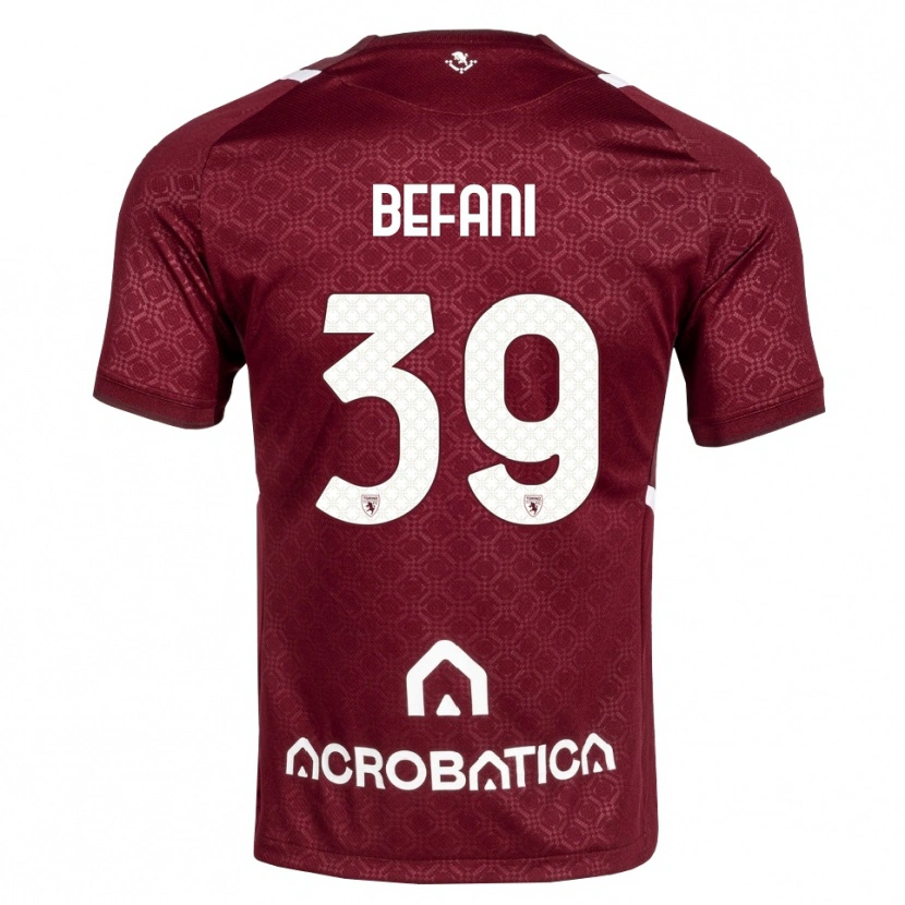 Danxen Dětské Haron Befani #39 Tmavě Červená Bílá Domů Hráčské Dresy 2026/27 Dres