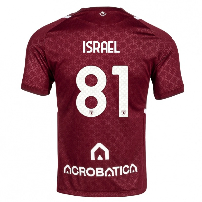 Danxen Dětské Franco Israel #81 Tmavě Červená Bílá Domů Hráčské Dresy 2026/27 Dres