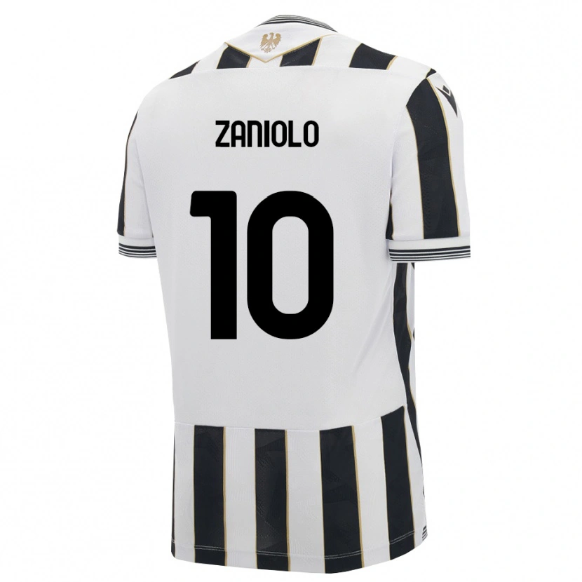 Danxen Dětské Nicolò Zaniolo #10 Černá Bílá Růžová Domů Hráčské Dresy 2026/27 Dres