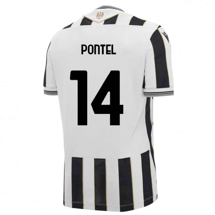 Danxen Dětské Simone Pontel #14 Černá Bílá Růžová Domů Hráčské Dresy 2026/27 Dres